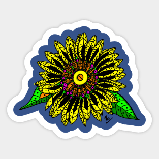 Large sunflower for a modern contemporary look Sticker